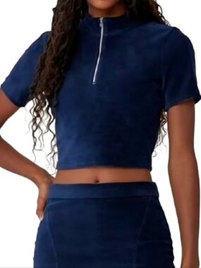 ALO YOGA Micro Corduroy Winter Break Mock Neck Top